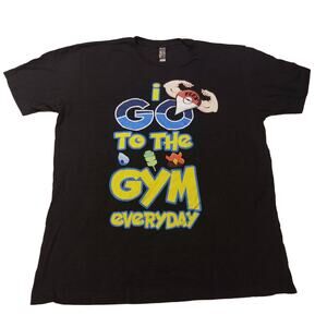 Next Level “I Go To The Gym Everyday” Black T-shirt Size Large